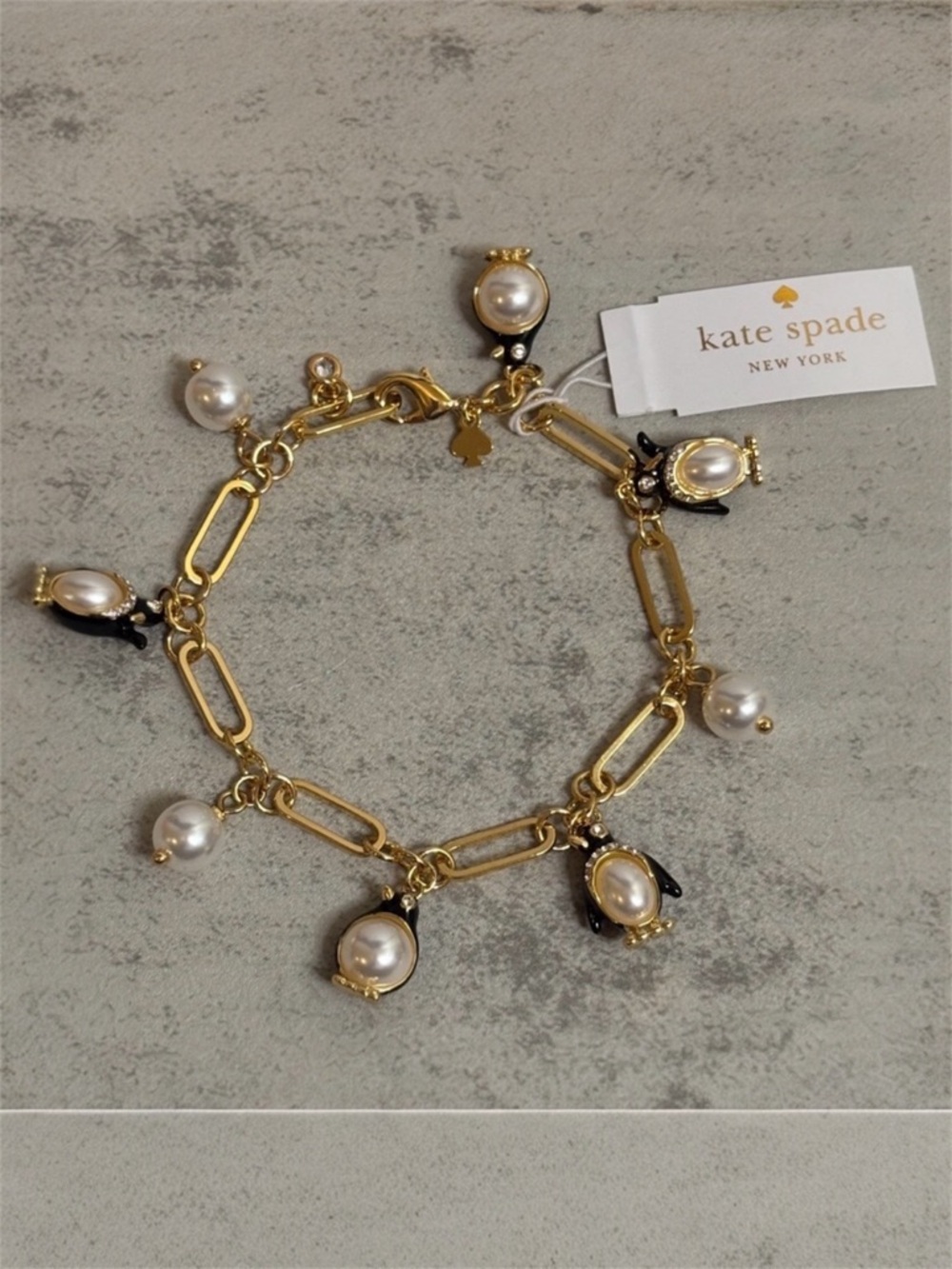 Kate Spade Arctic Friends Penguin Charm Bracelet